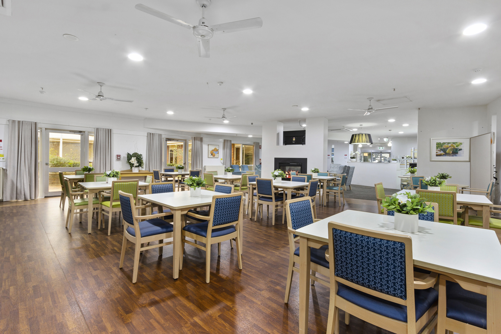 Spacious dining room