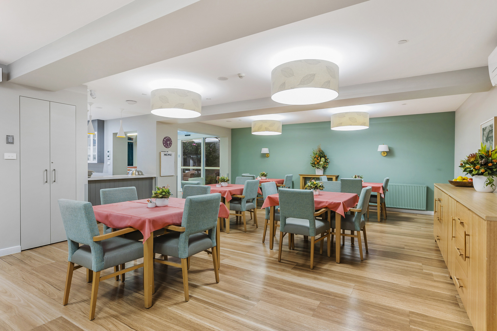 Dining room with multiple tables