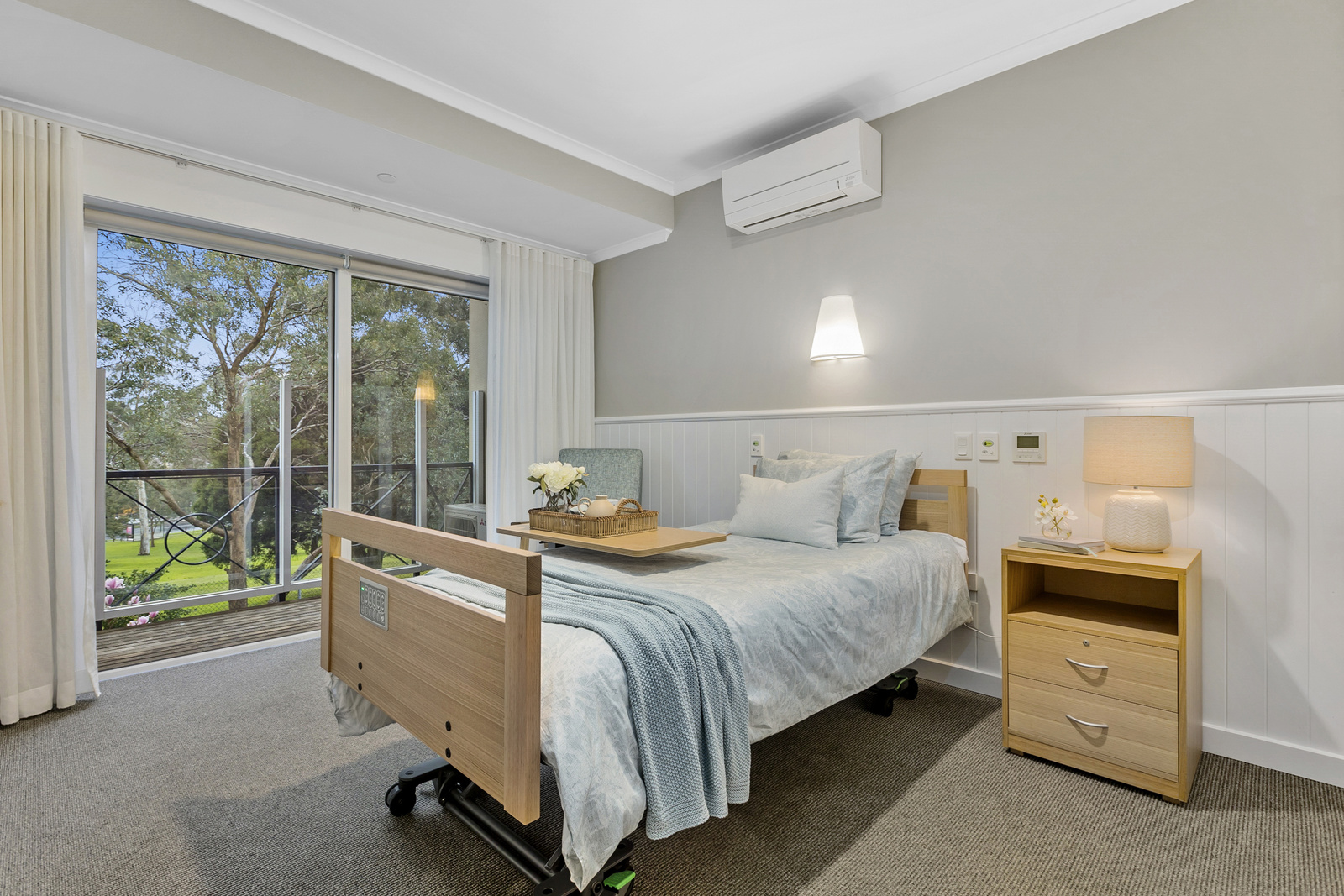 Residents room with large windows