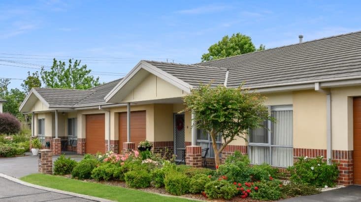 House at Corpus Christi Retirement Village, greenery in the front garden