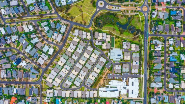 Bird's eye view of the village