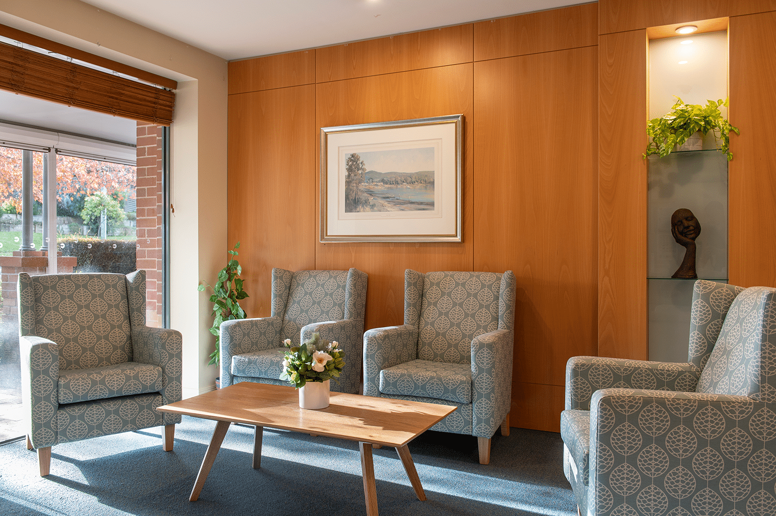 Close up of two armchairs in a living room