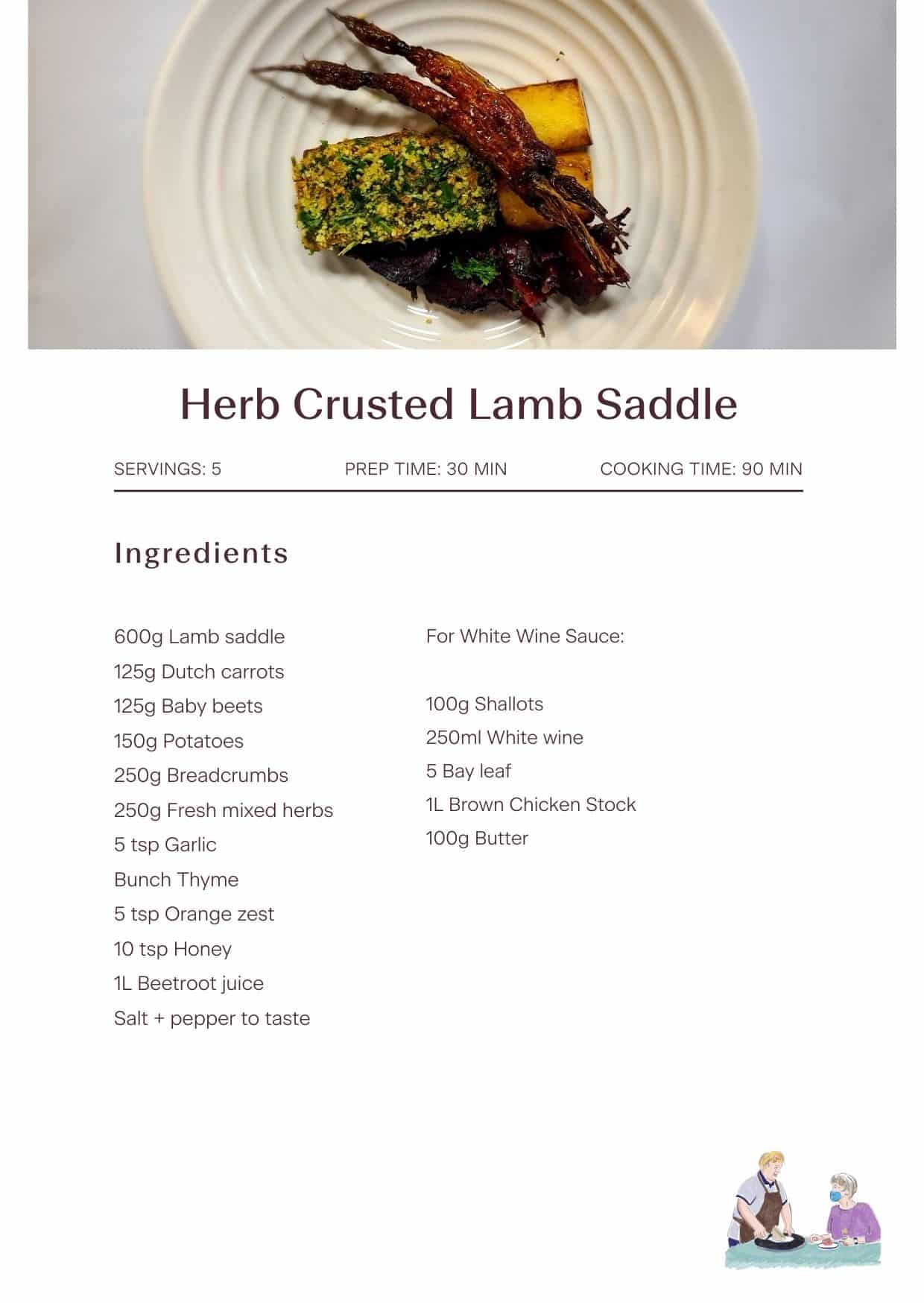 Herb Crusted Lamb Saddle Recipe