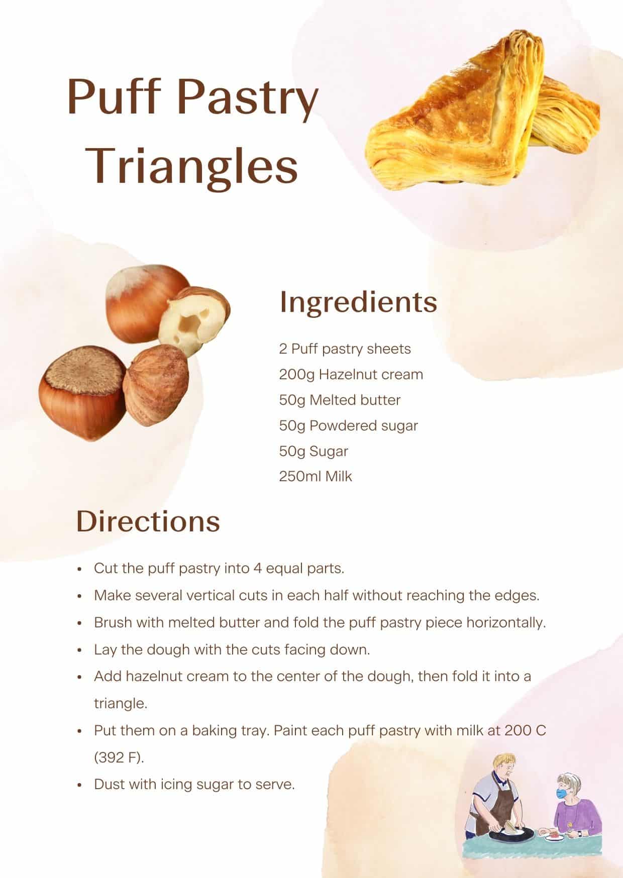 Puff Pastry Triangles Recipe