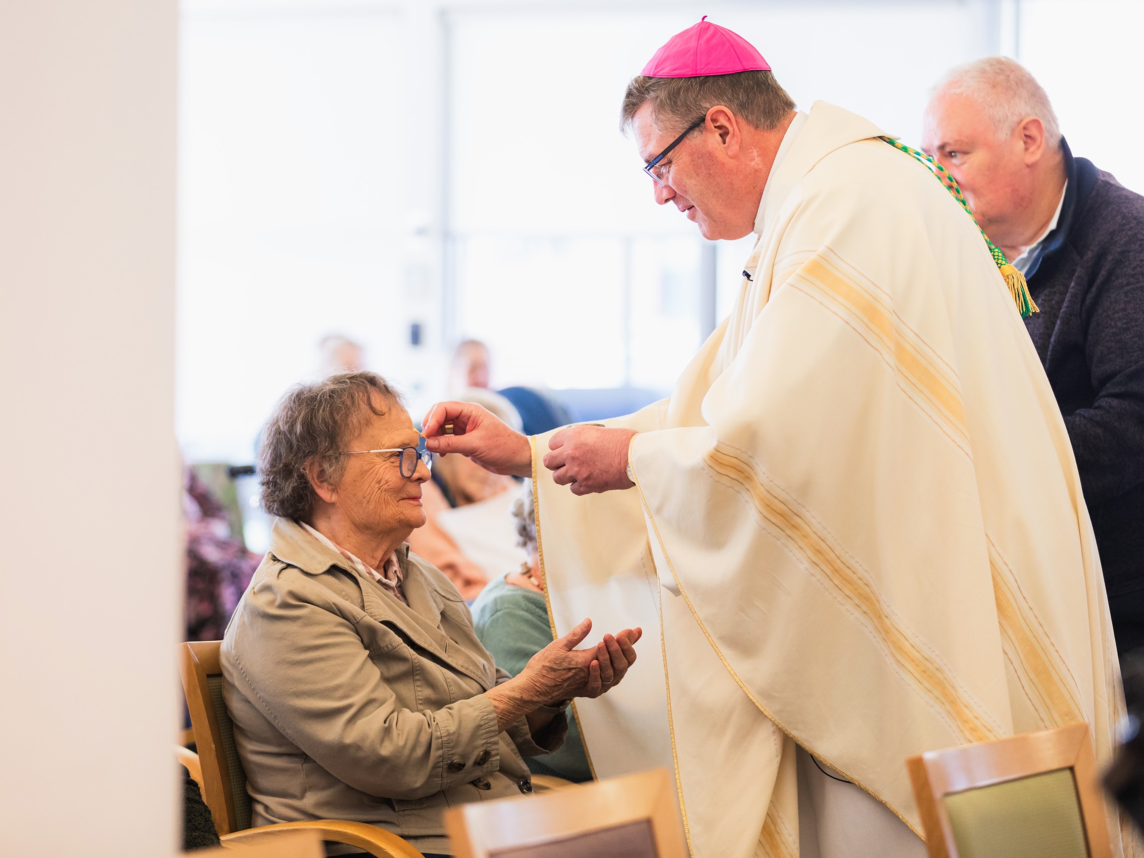 Bishop Greg with Shanagolden resident