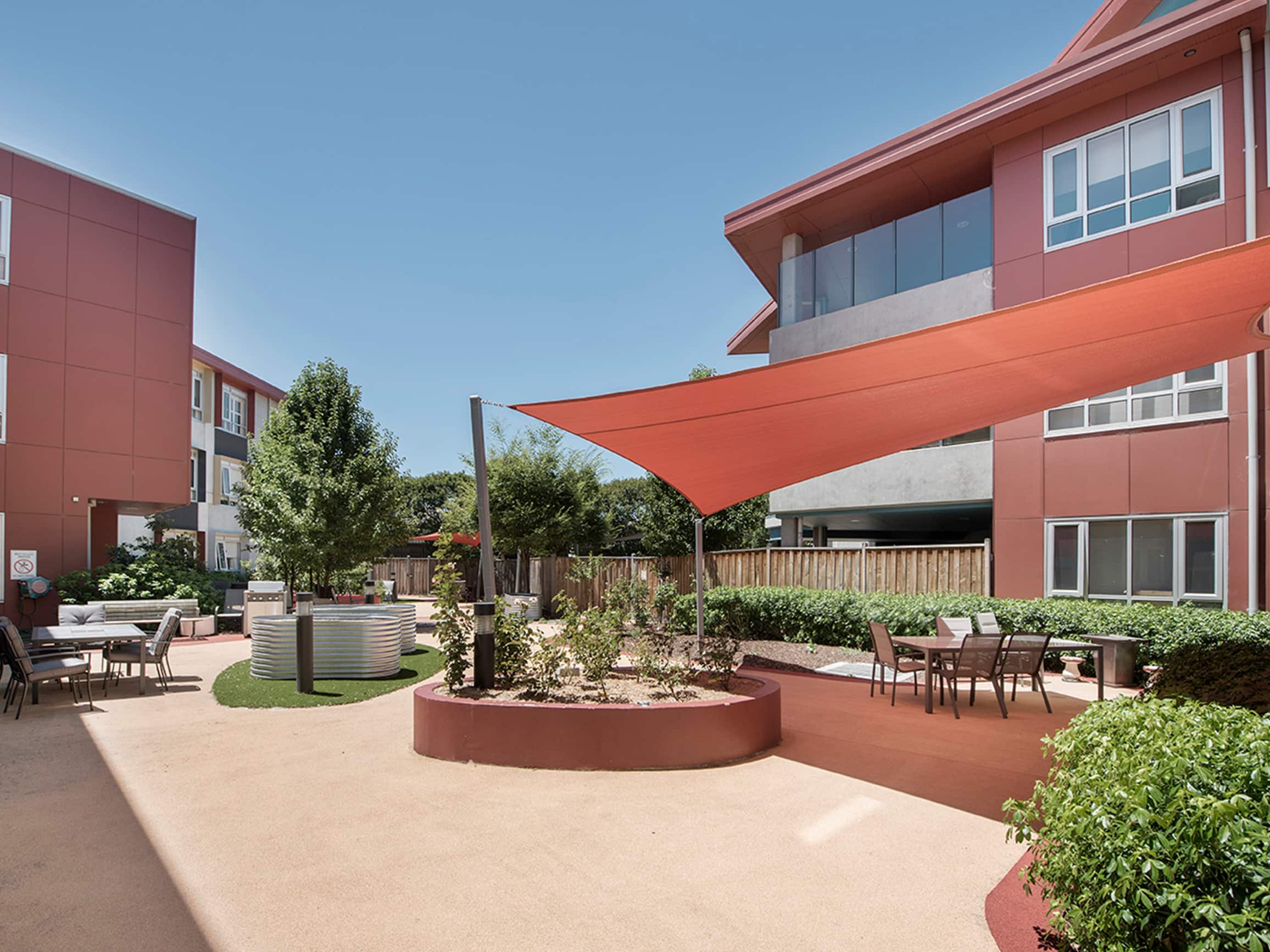 One of the outdoor areas at Wantirna Aged Care Residence