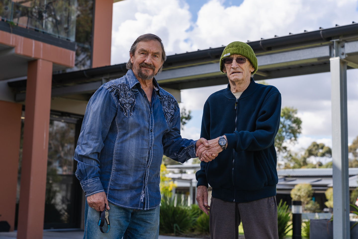 Two men shaking hands