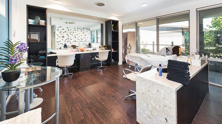 A bright salon with three basins atShangolden Aged Care Pakenham