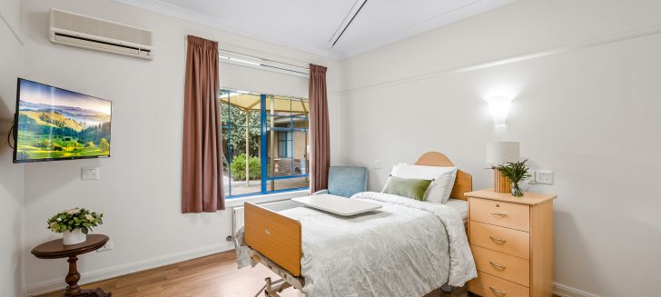 Berwick Aged Care resident's bedroom.