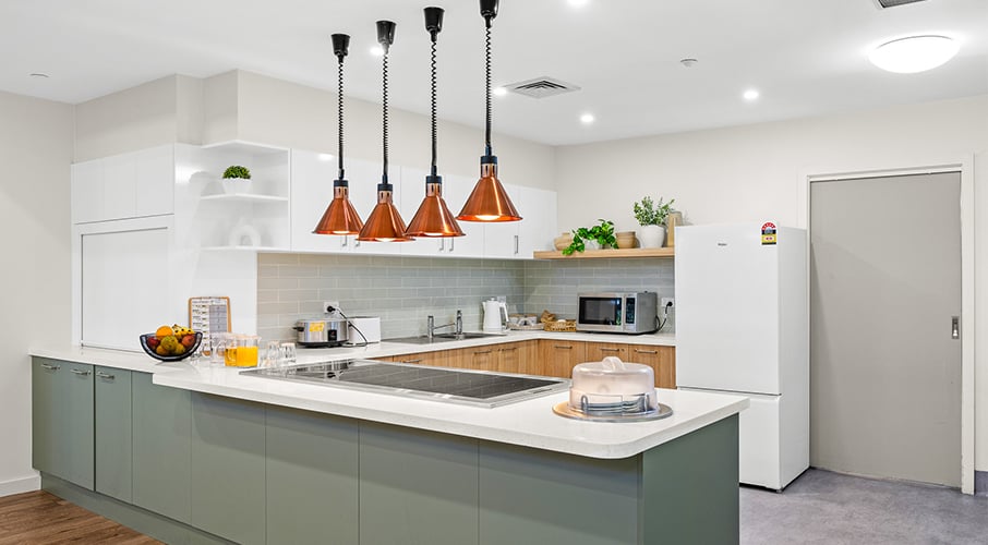 Kitchen area within an aged care home