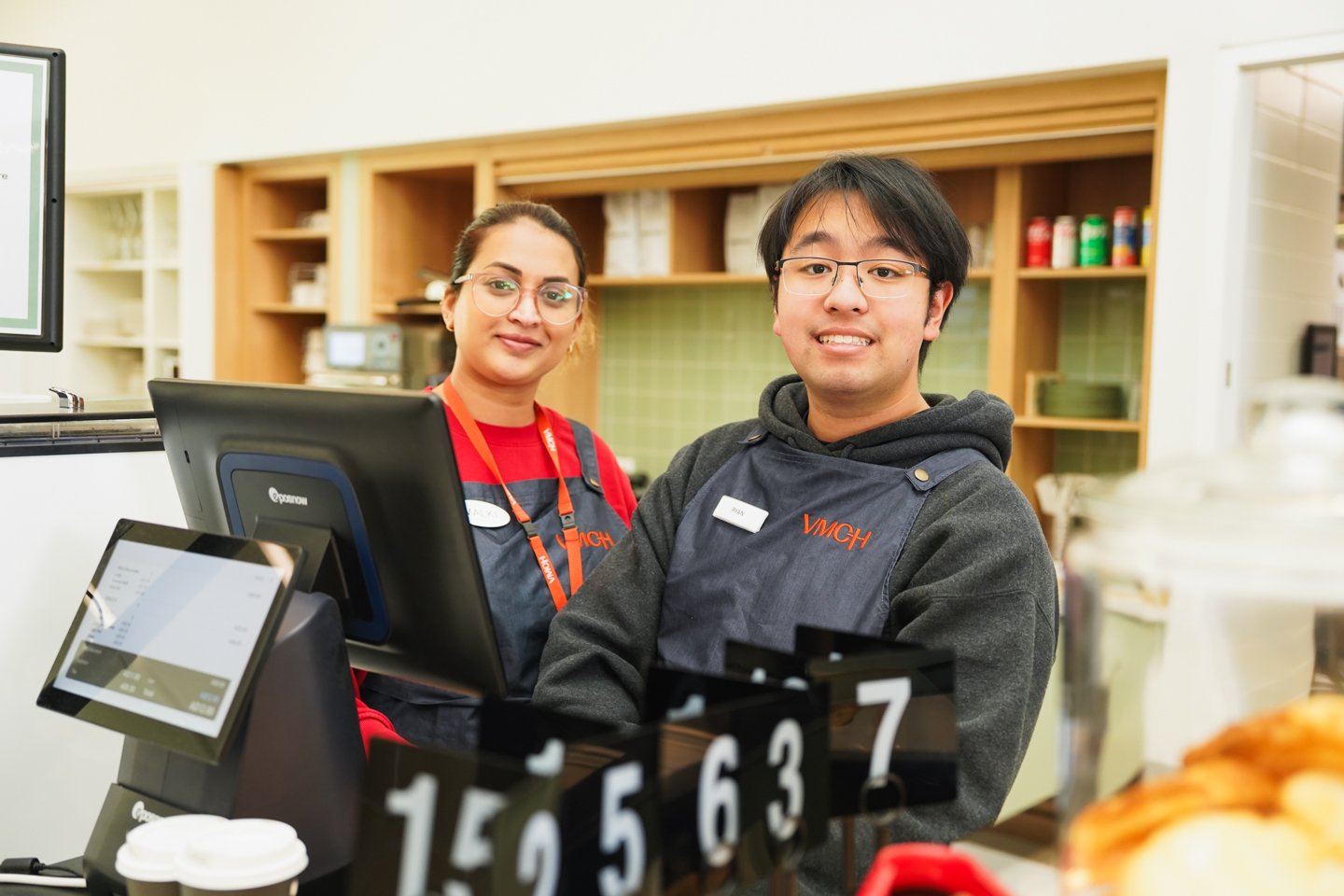 WIMC Nunawading trainee Ryan and VMCH support worker Malki