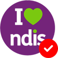 I heart NDIS logo