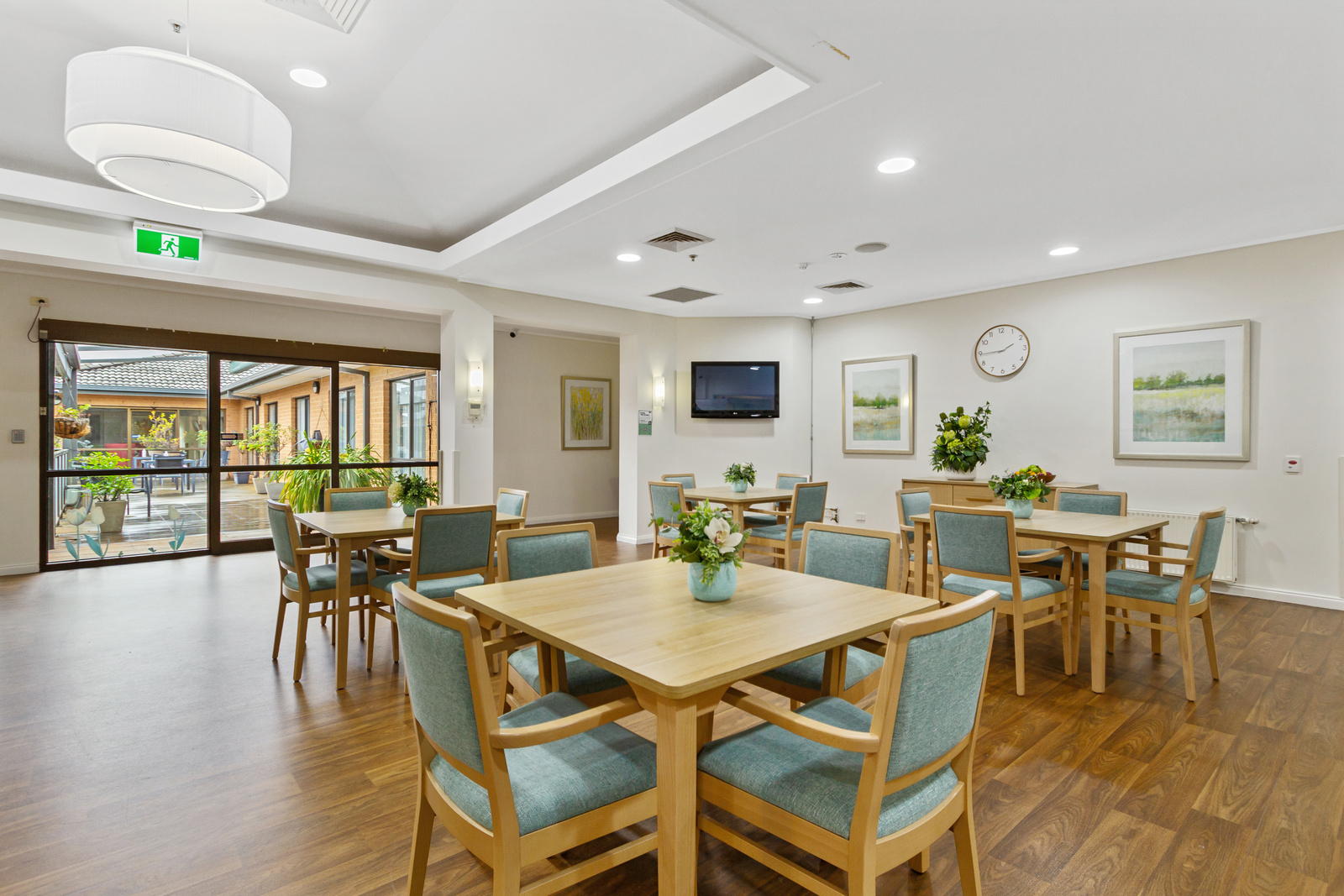 John R Hannah Aged Care Mulgrave dining area with multiple tables